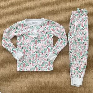 Joy Street Festive Kids Pajamas Set - Green and Red, size 5